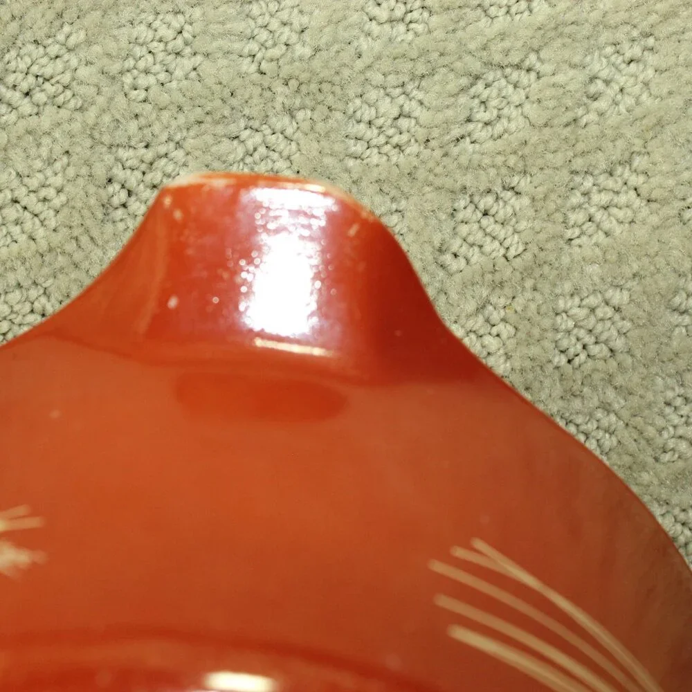 Set of 2 Vintage Pyrex Red Autumn Harvest Casserole Dishes 474-B 1.5, 473-B 1